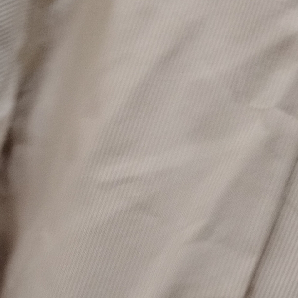 Roundtree & Yorke Tan Casual Button Down Shirt Men's 100 Cotton Striped Button D - Picture 6 of 10